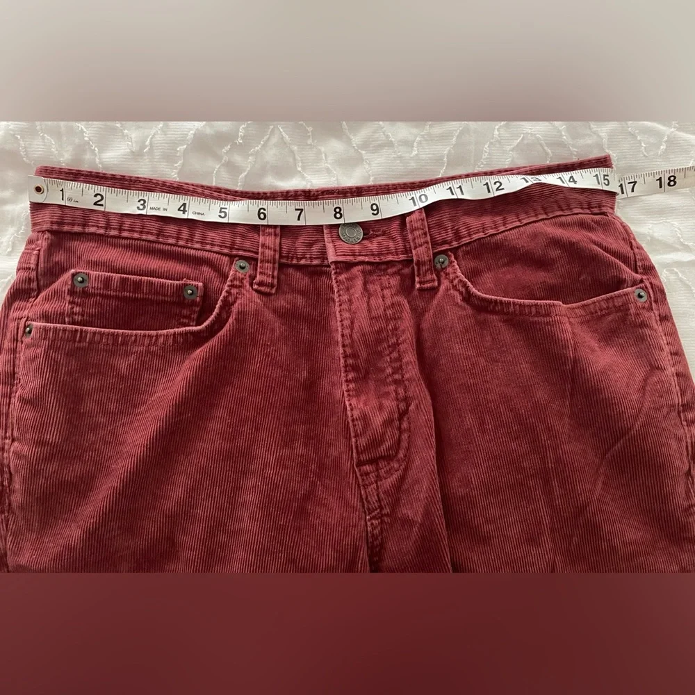 Banana Republic Red cherry Corduroy Vintage 90’s Classic Style Size 30 - Picture 6 of 8